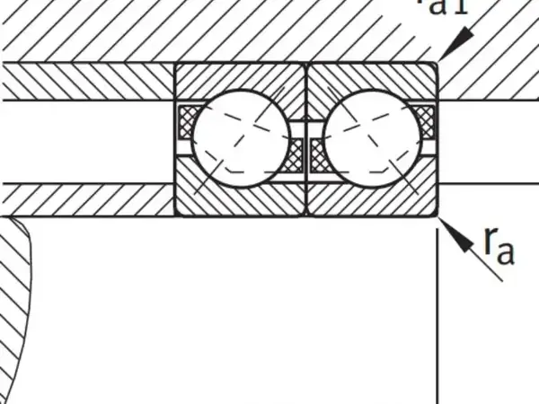 Angular contact ball bearings back-to-back pair
