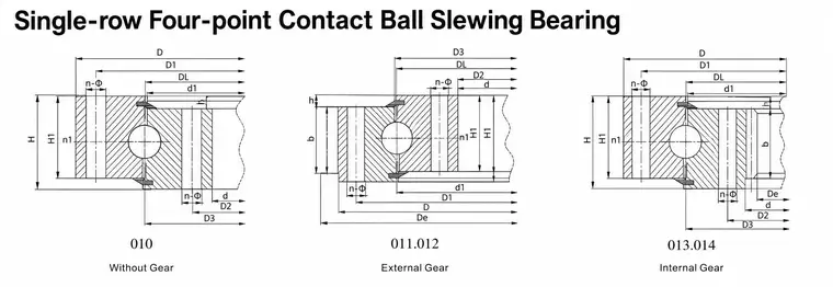 single-row four-point contact ball slewing bearing