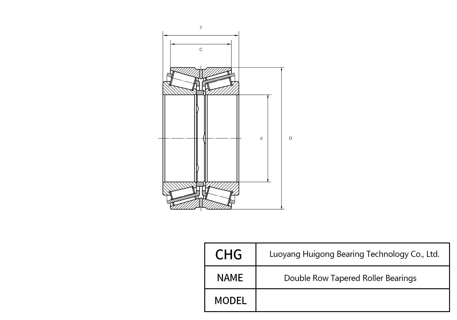 360KBE30+L - Double Row Tapered Roller Bearings CAD Drawing