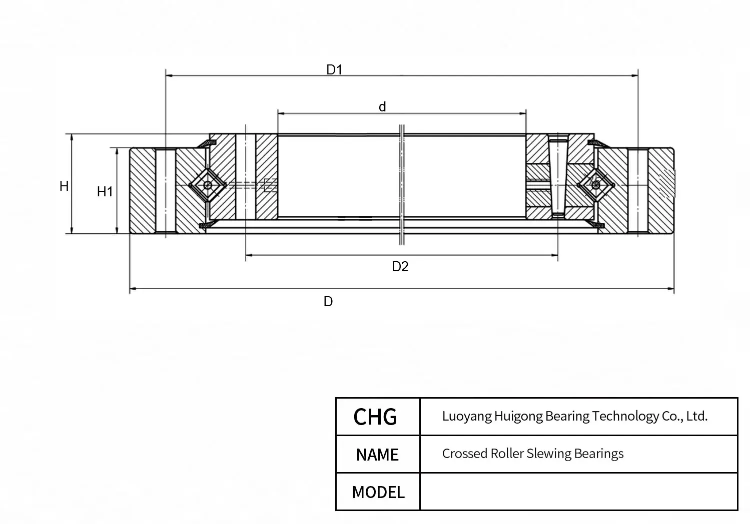 1797/2500G2 - Crossed Roller Slewing Bearings CAD Drawing